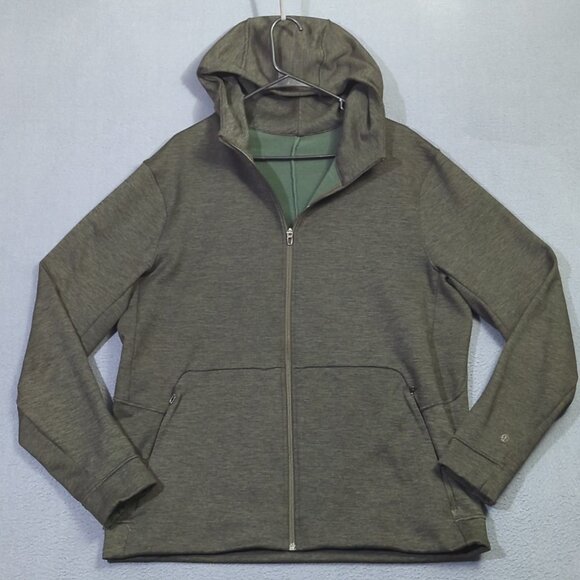 Lululemon Hoodie Men's XL Green Welterweight Zip Hoodie Performance Lounge - Picture 1 of 10